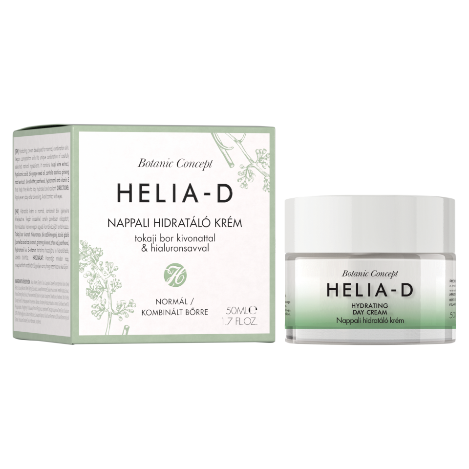 Helia-D Botanic Concept Nappali Hidratáló Krém Tokaji Bor Kivonattal Normál/Kombinált Bőrre
