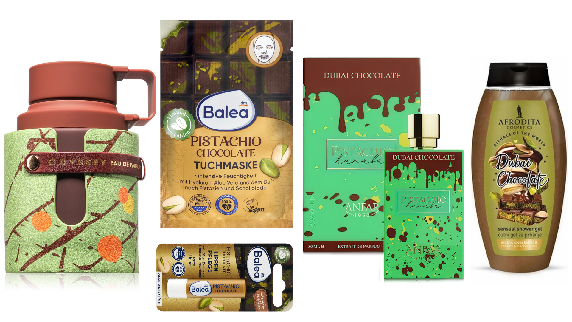 Dubai csoki a szépségápolásban: parfümök és kozmetikumok pisztáciával és csokoládéval