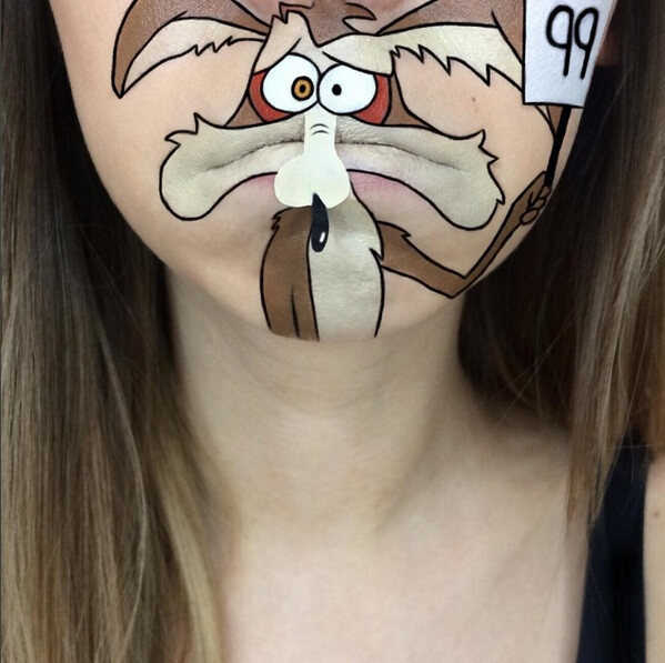 Rajzfilmhősök szájra festve – Tarol a neten a sminkmester látványosan fura hobbija