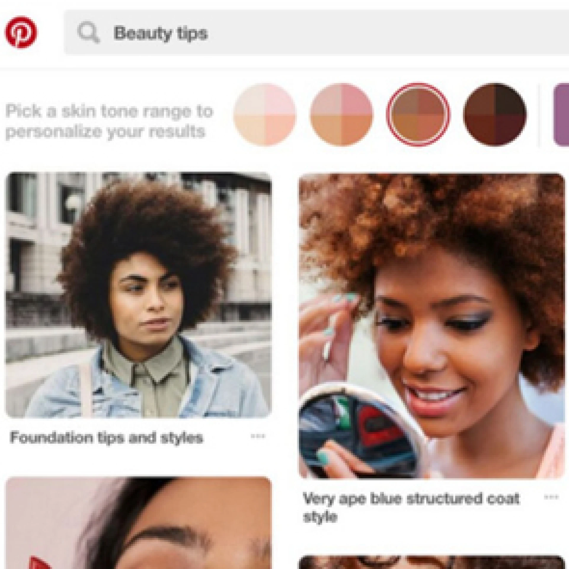 Bőrszínre lesznek szűrhetők a Pinterest beauty fotói