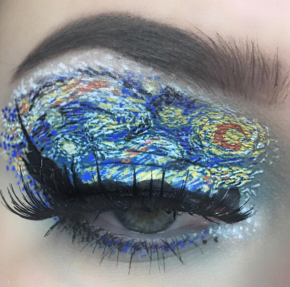 Művészet szemhéjra festve