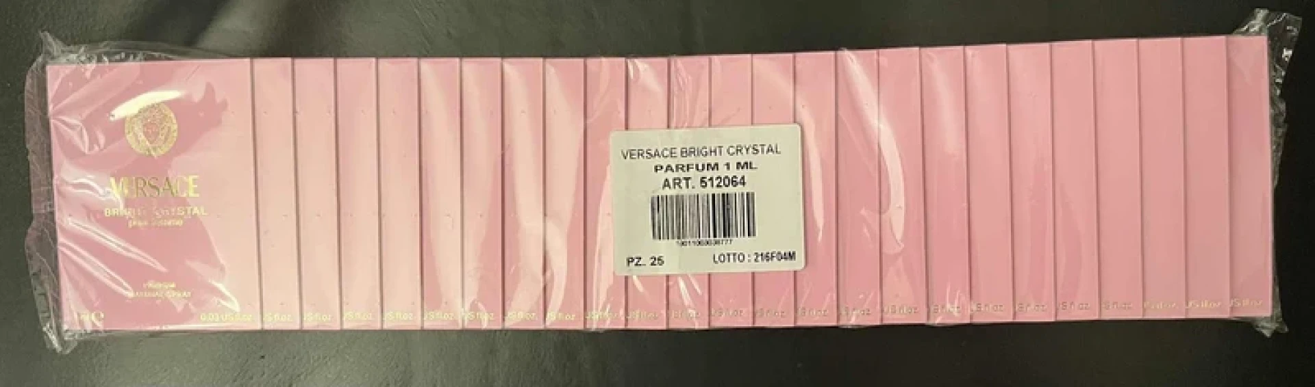 Versace Bright Crystal Parfum illatminták 25 darabos szettben