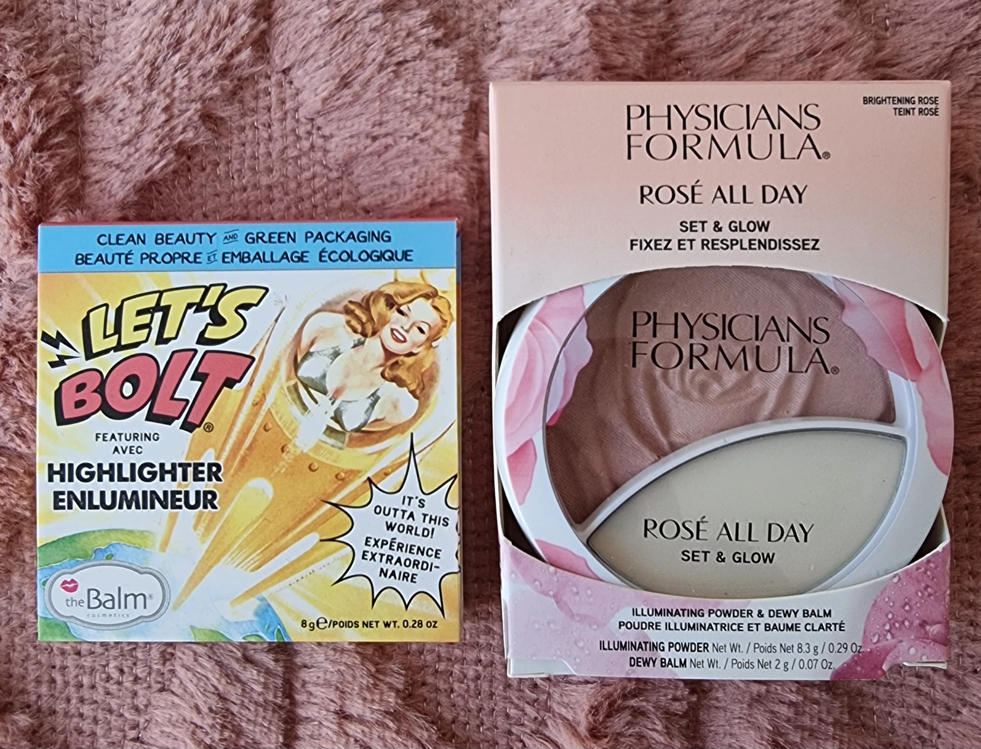 ✨ theBalm – Let’s Bolt Highlighter + Physicians Formula – Rosé All Day Set & Glow