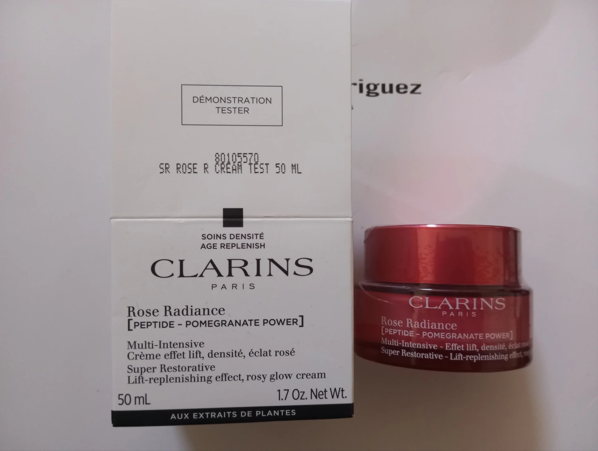 Clarins Super Restorative Rose Radiance 50 ml-s teszter