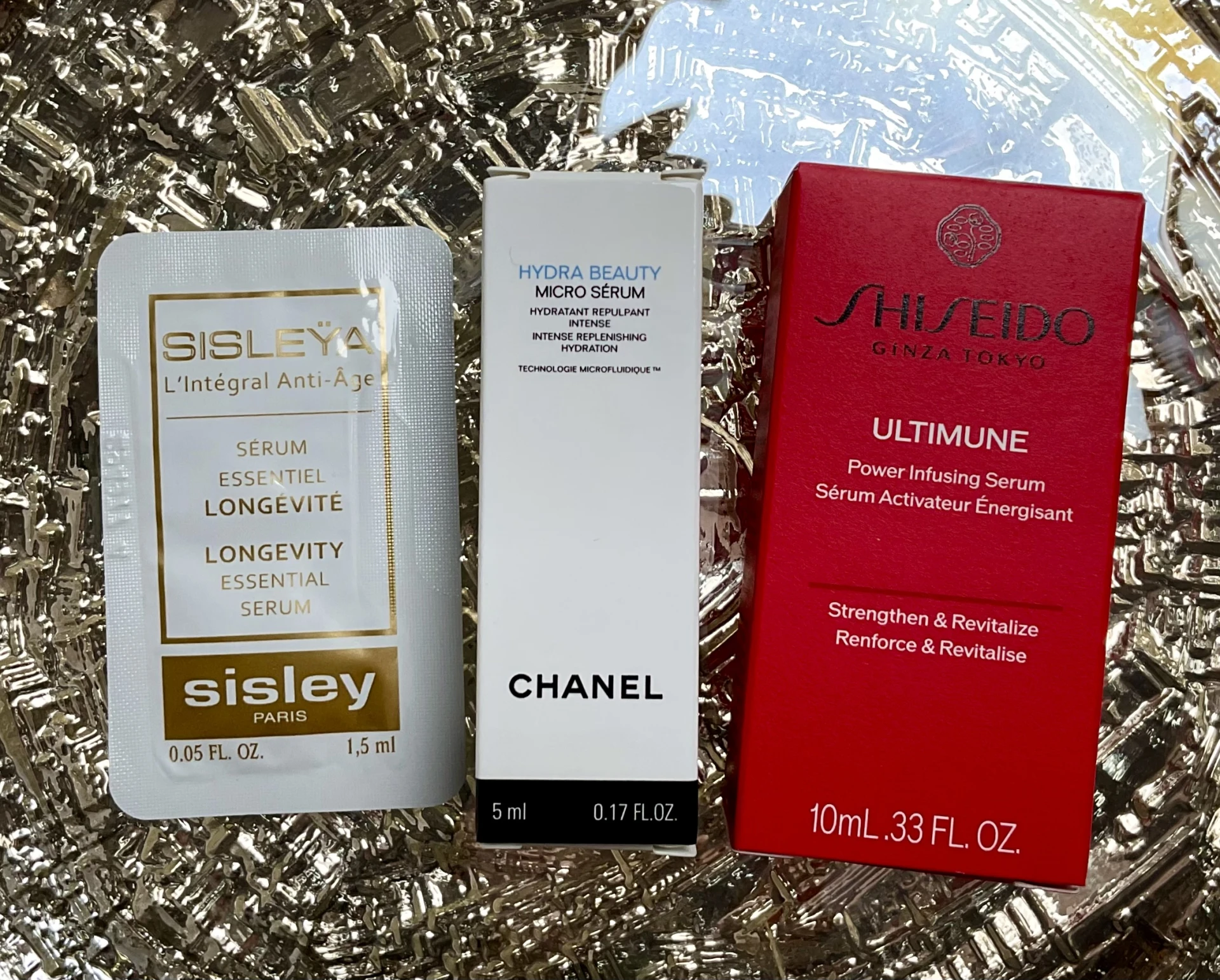 Chanel, Shiseido, Sisley szérum-csomag