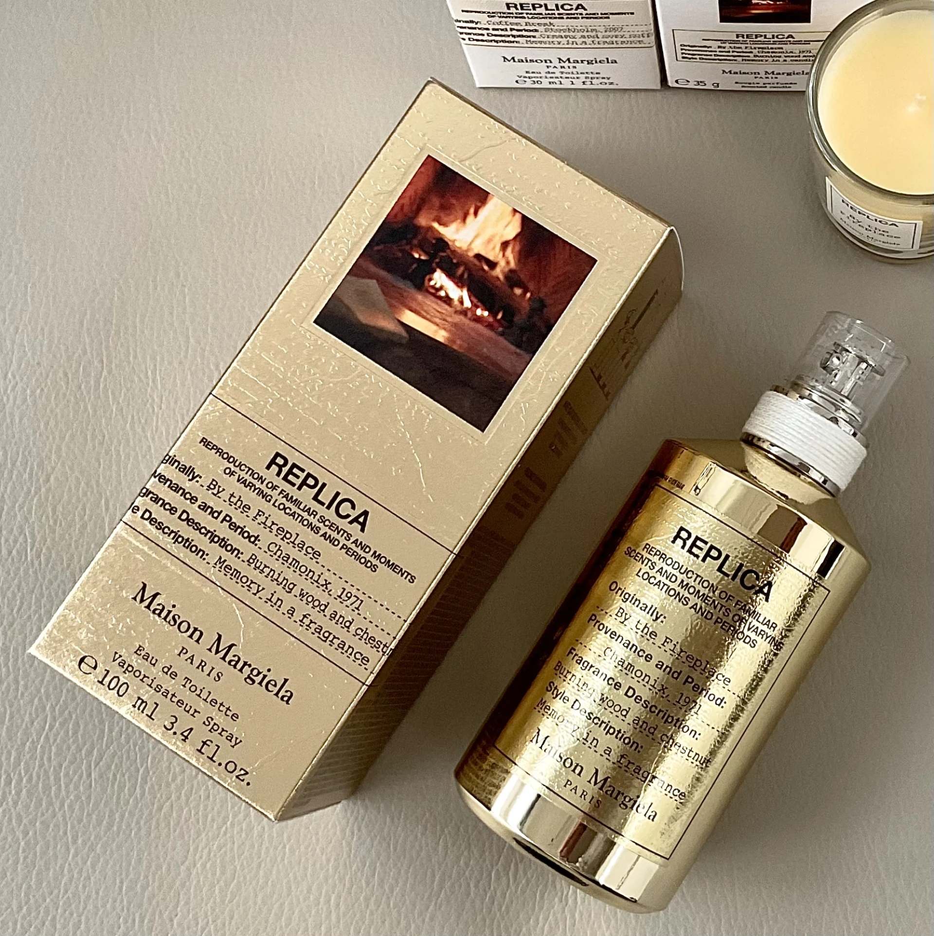 Maison Margiela Replica By the Fireplace EDT - decant, miniatűr és illatgyertya