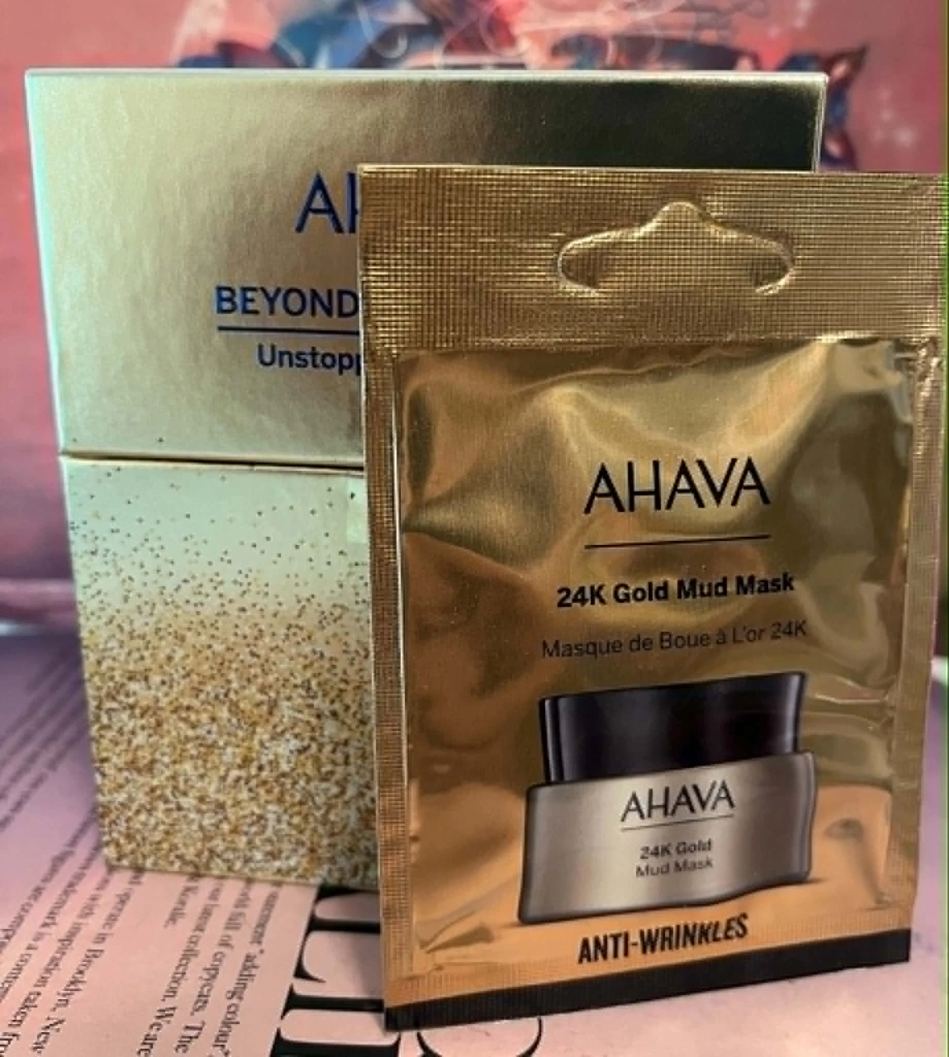 Ahava 24K Aranypakolás - Arcmaszk bőrápoló csomagban, ajándékkal