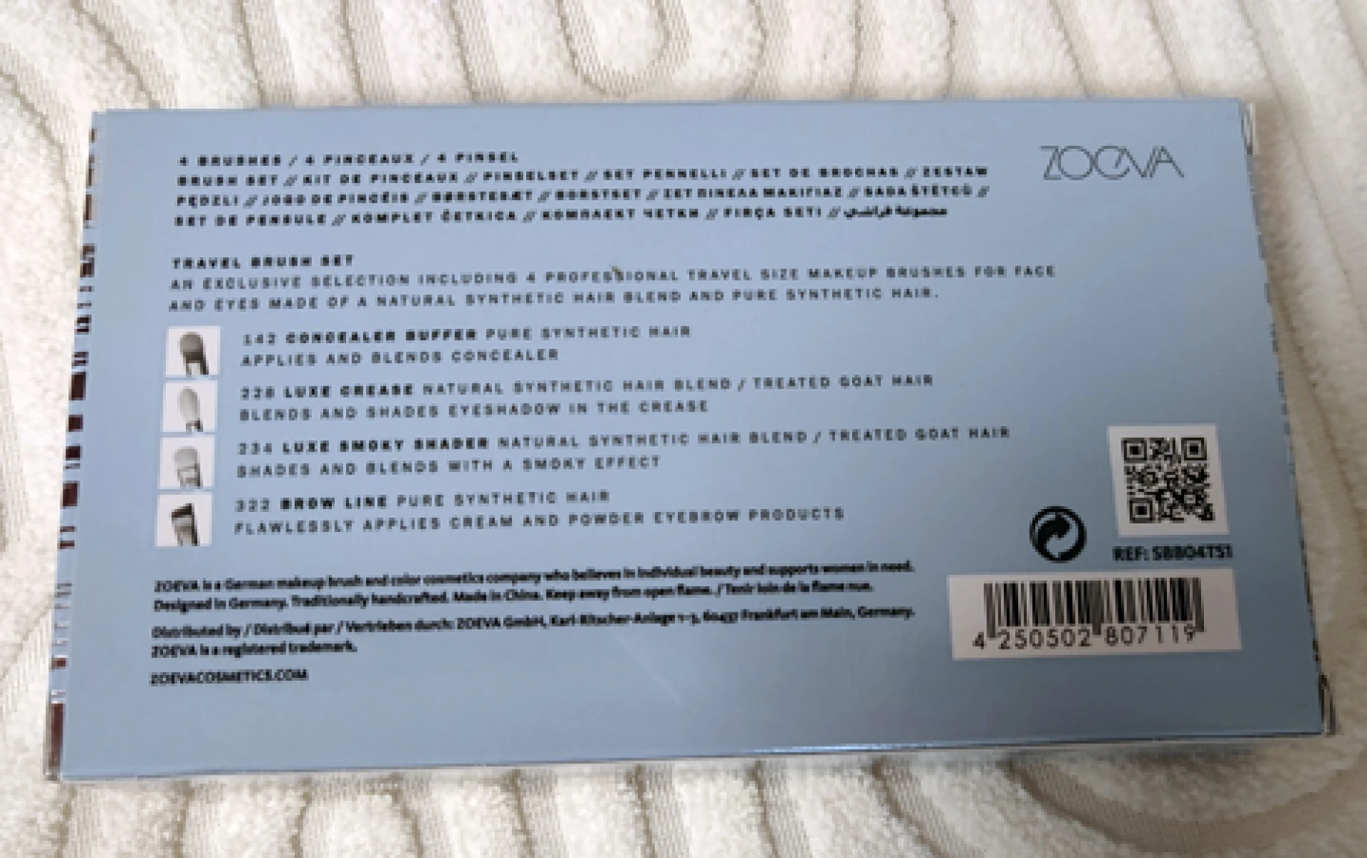 Zoeva Voyager Travel Brush Set 4 db ecsettel