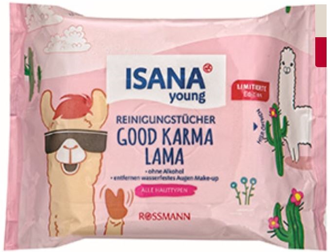 Isana Young Good Karma Lama Reinigungstücher KremMania