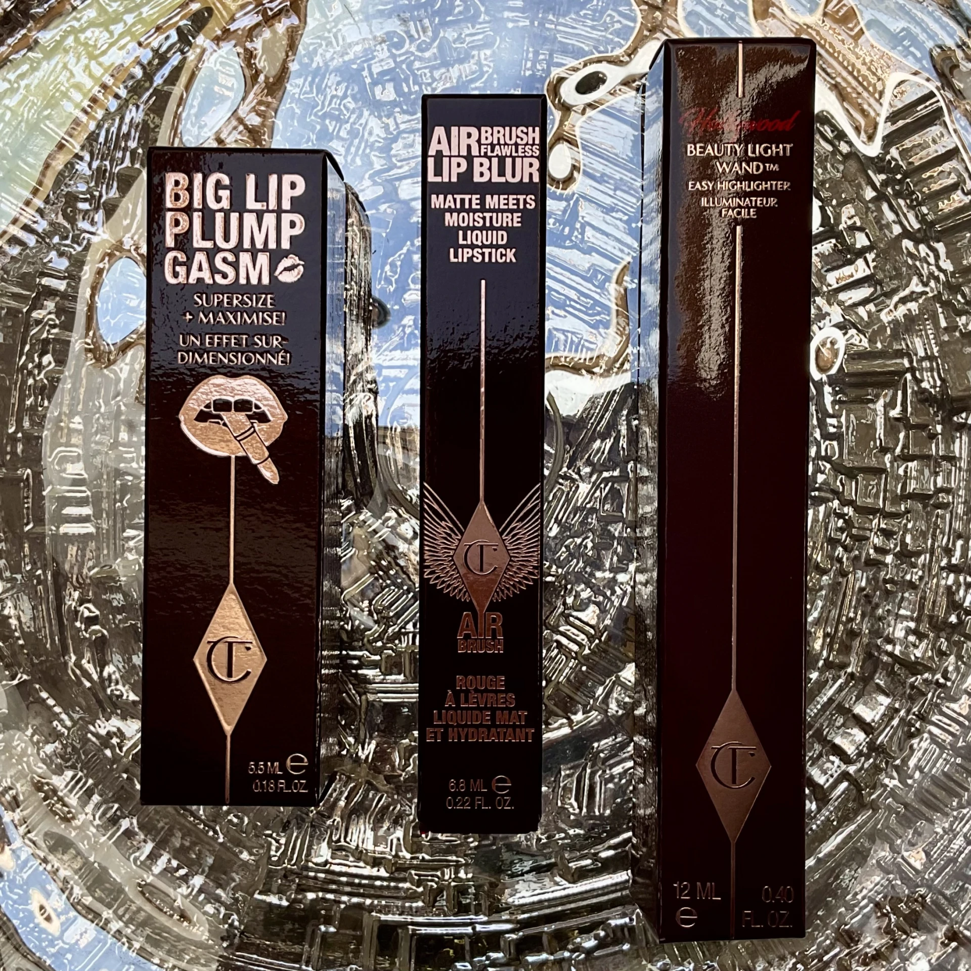Charlotte Tilbury Big Lip Plumpgasm, Lip Blur és Beauty Light Wand