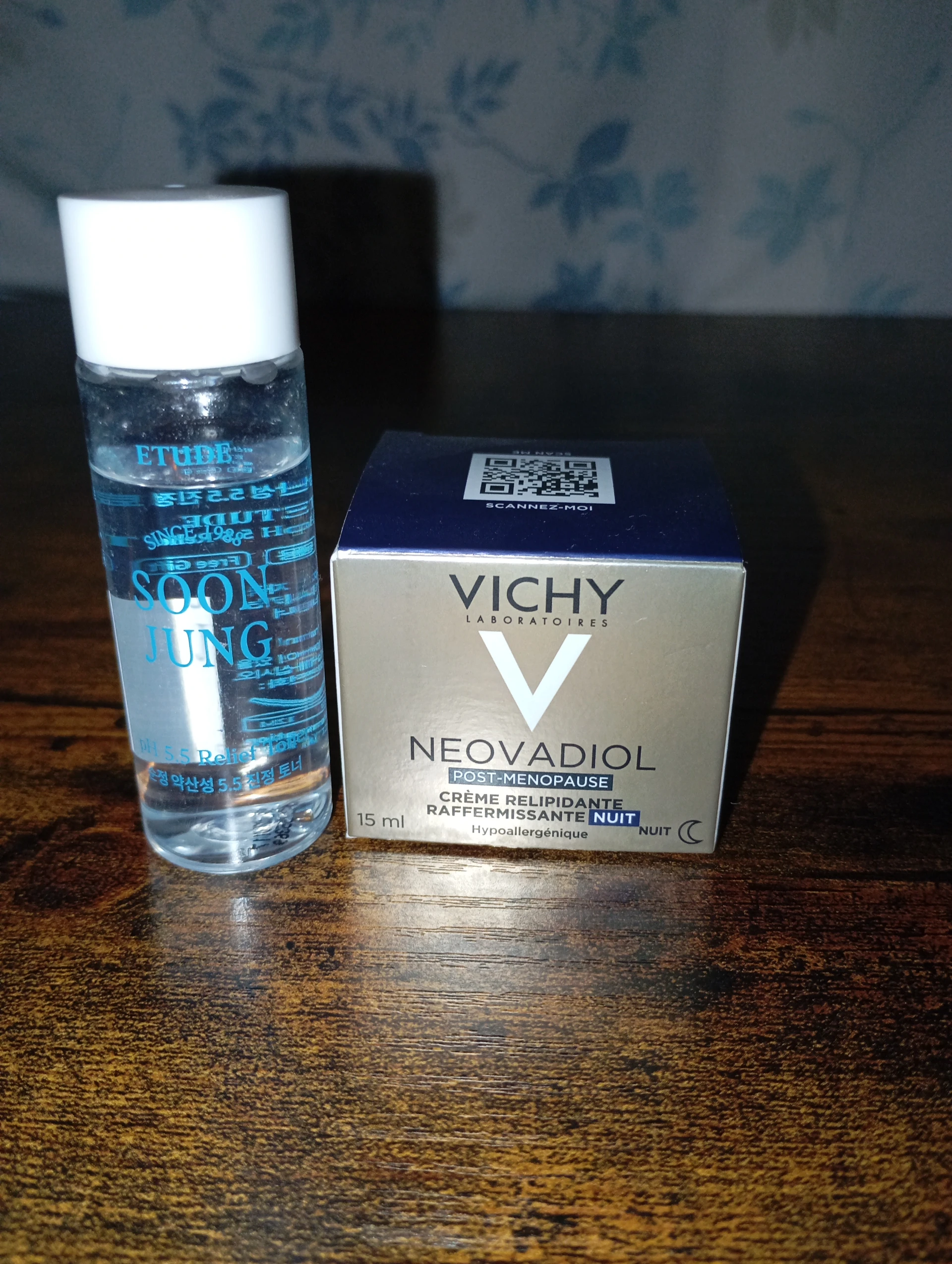Vichy Neovadiol Post-Menopause éjszakai krém+aji Etude nyugtató toner