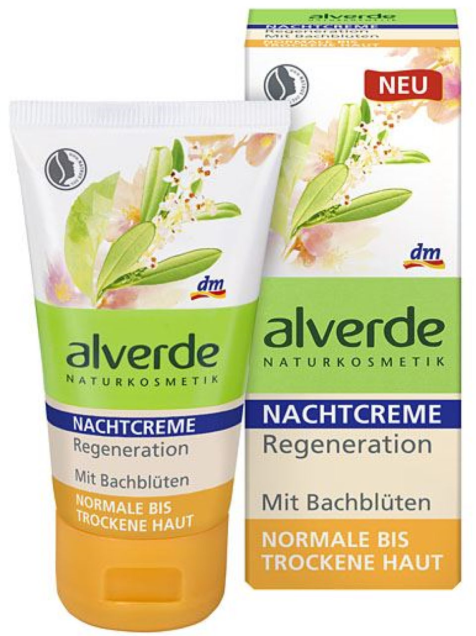 Alverde Nachtcreme mit Bachblüten