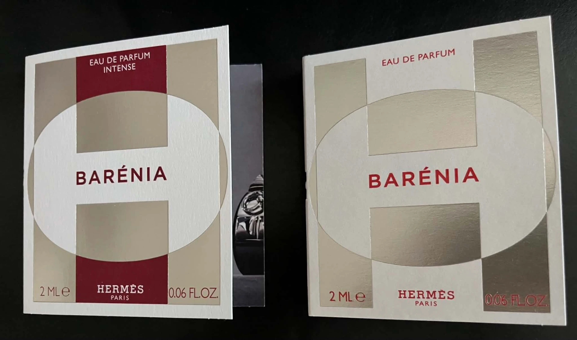 Hermes Barenia Intense és Barenia EDP ilatminták