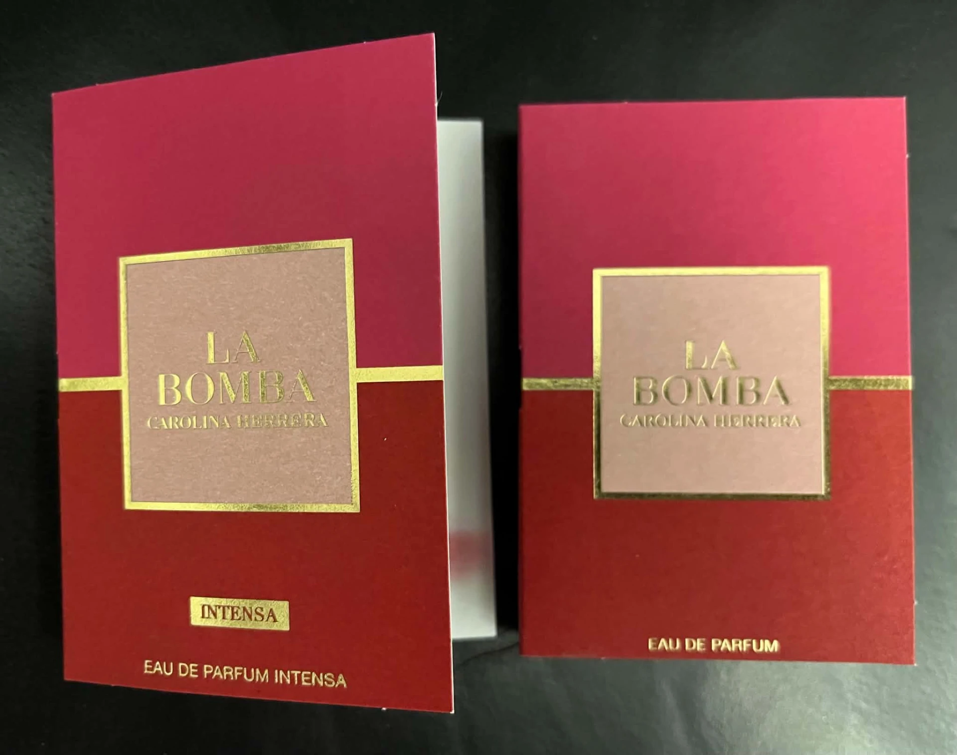 Carolina Herrera La Bomba  és La Bomba Intensa EDP illatminták