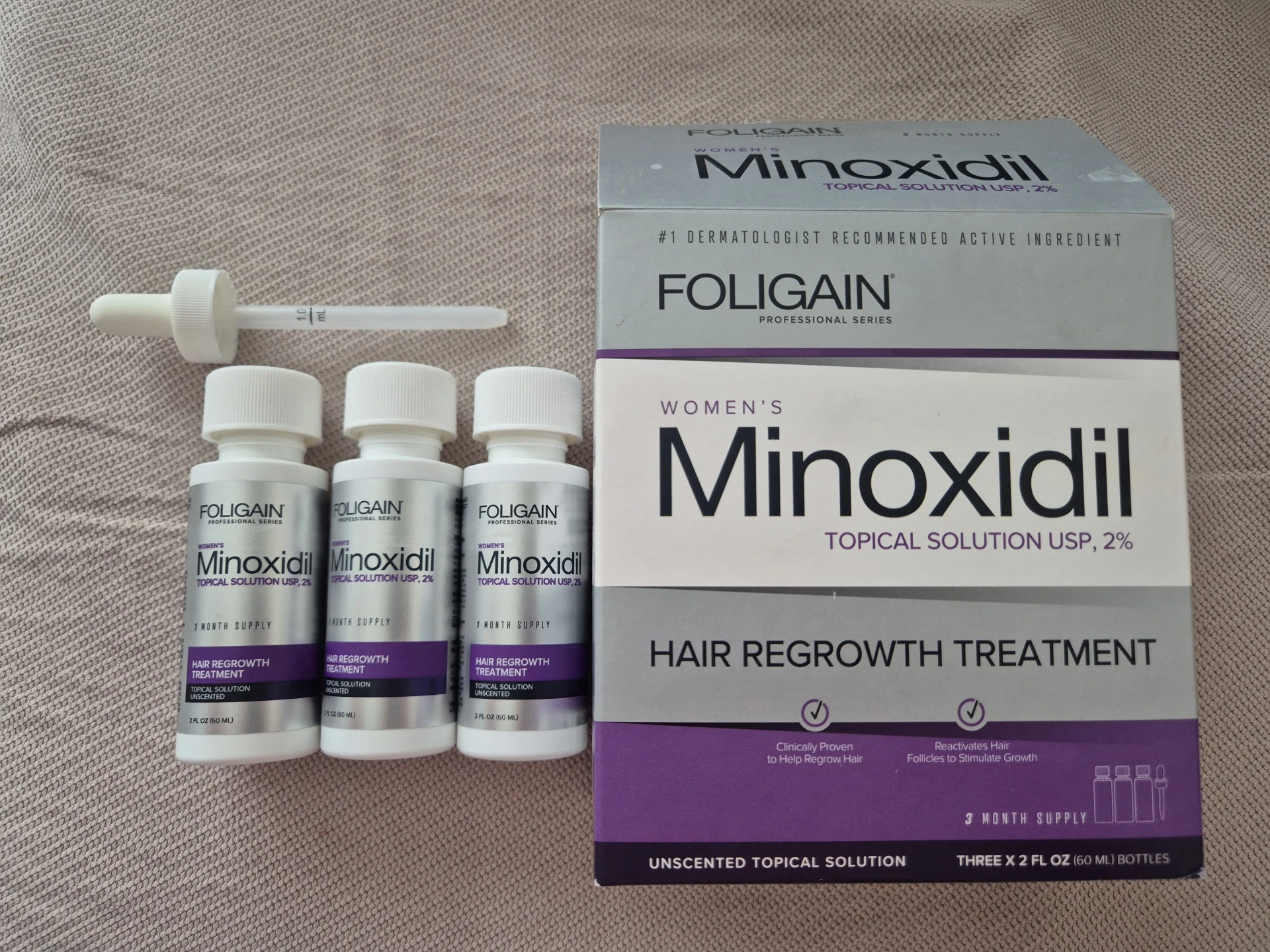FOLIGAIN Minoxidil 2% Hajvisszanövesztő kezelés nőknek 3 hónapos adag