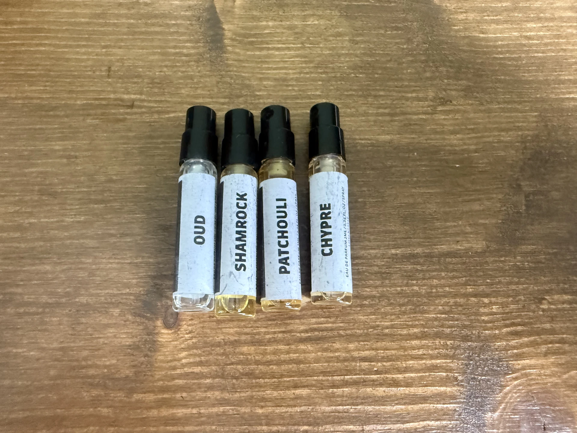Mine lab perfume minták oud shamrock patchuli chypre