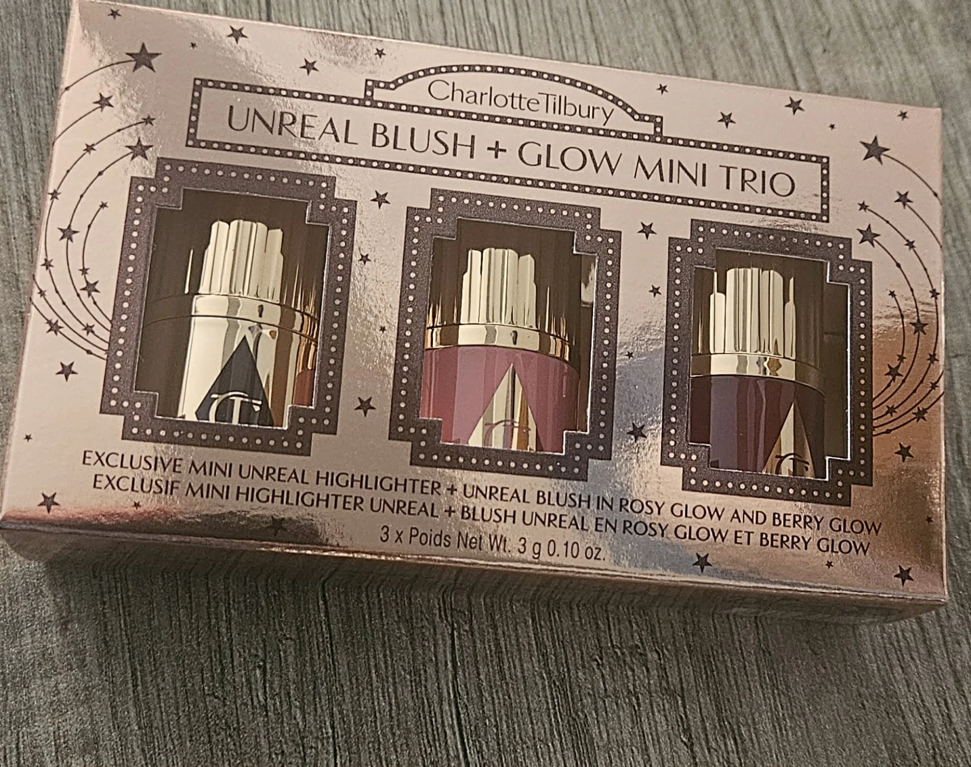 Charlotte Tilbury UNREAL BLUSH + GLOW MINI TRIO Mini Cheek Kit