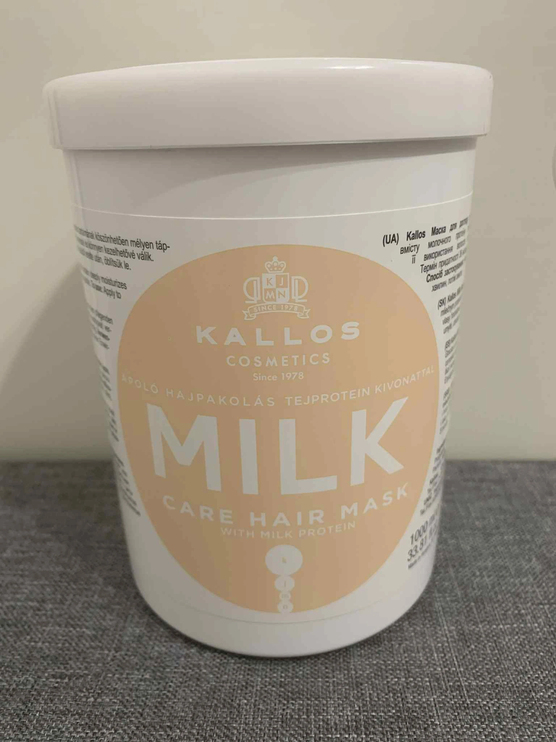Kallos Milk hajpakolás