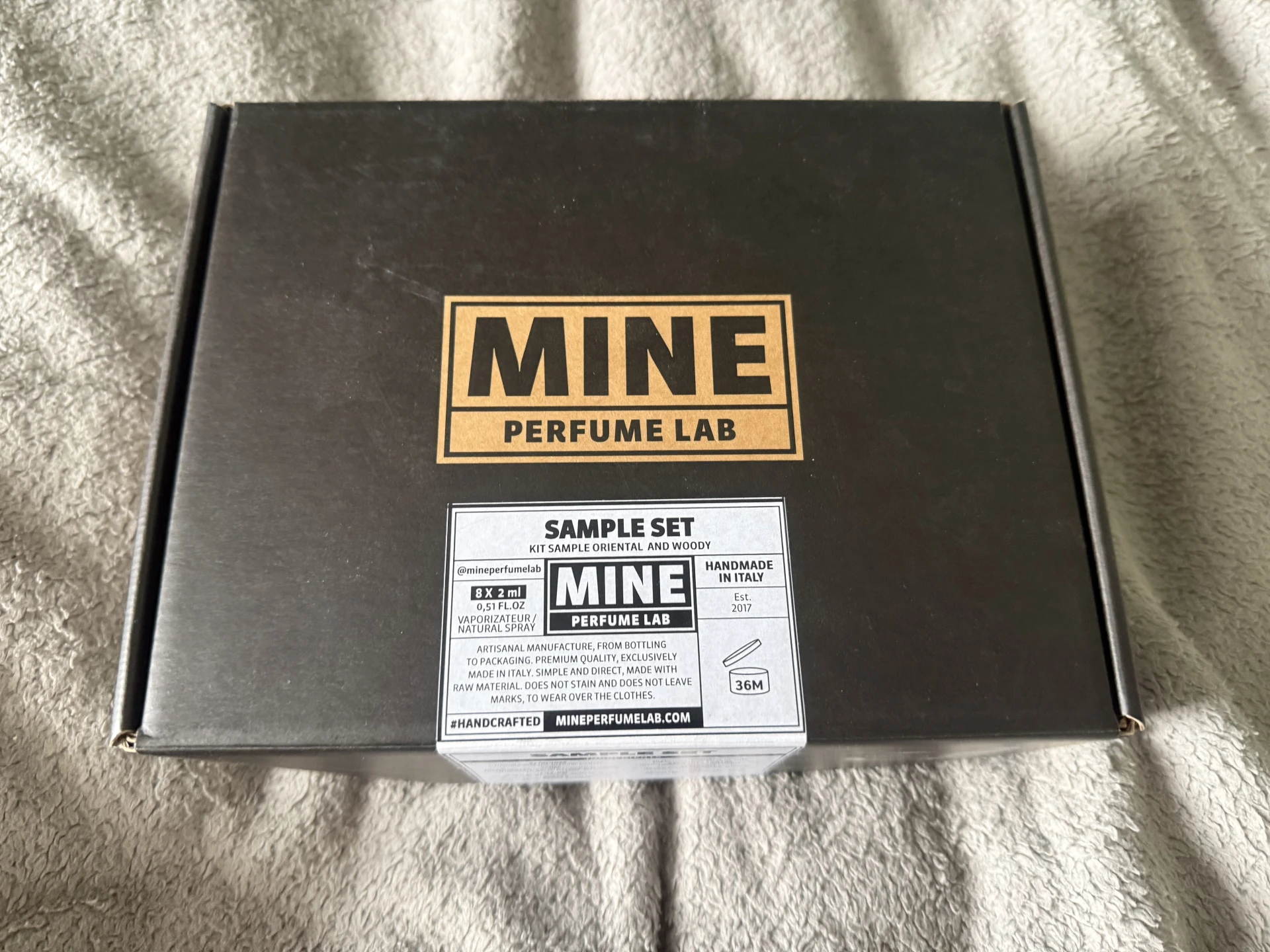 Mine perfume lab discovery set purgent and woody