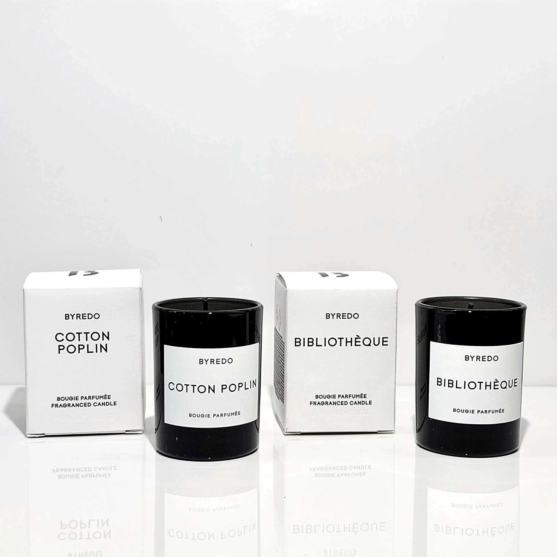 Byredo Bibliothèque és Cotton Poplin - 30 gr-os illatgyertyák
