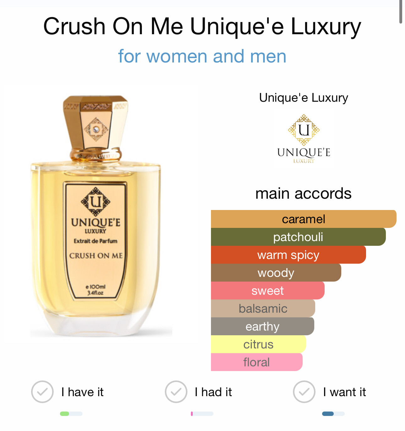 Bomba ár - Unique'e - Crush on me 100ml