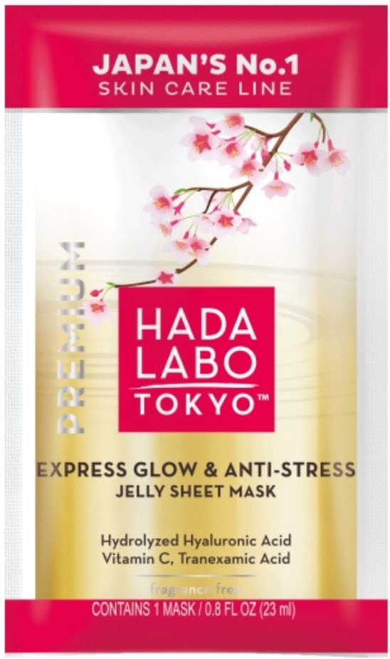 Hada Labo Tokyo Express Glow & AntiStress Jelly Sheet Mask KremMania