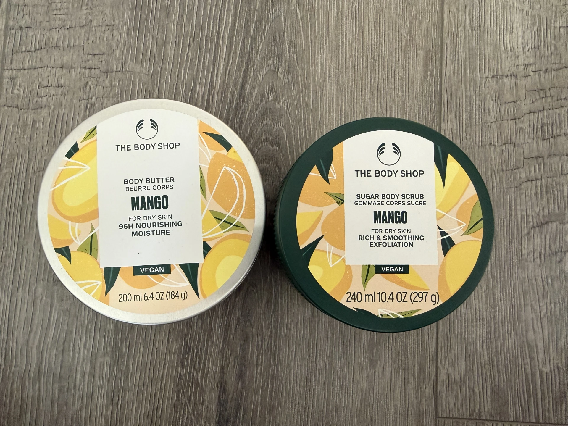 The Body Shop mangós testvaj és testradír