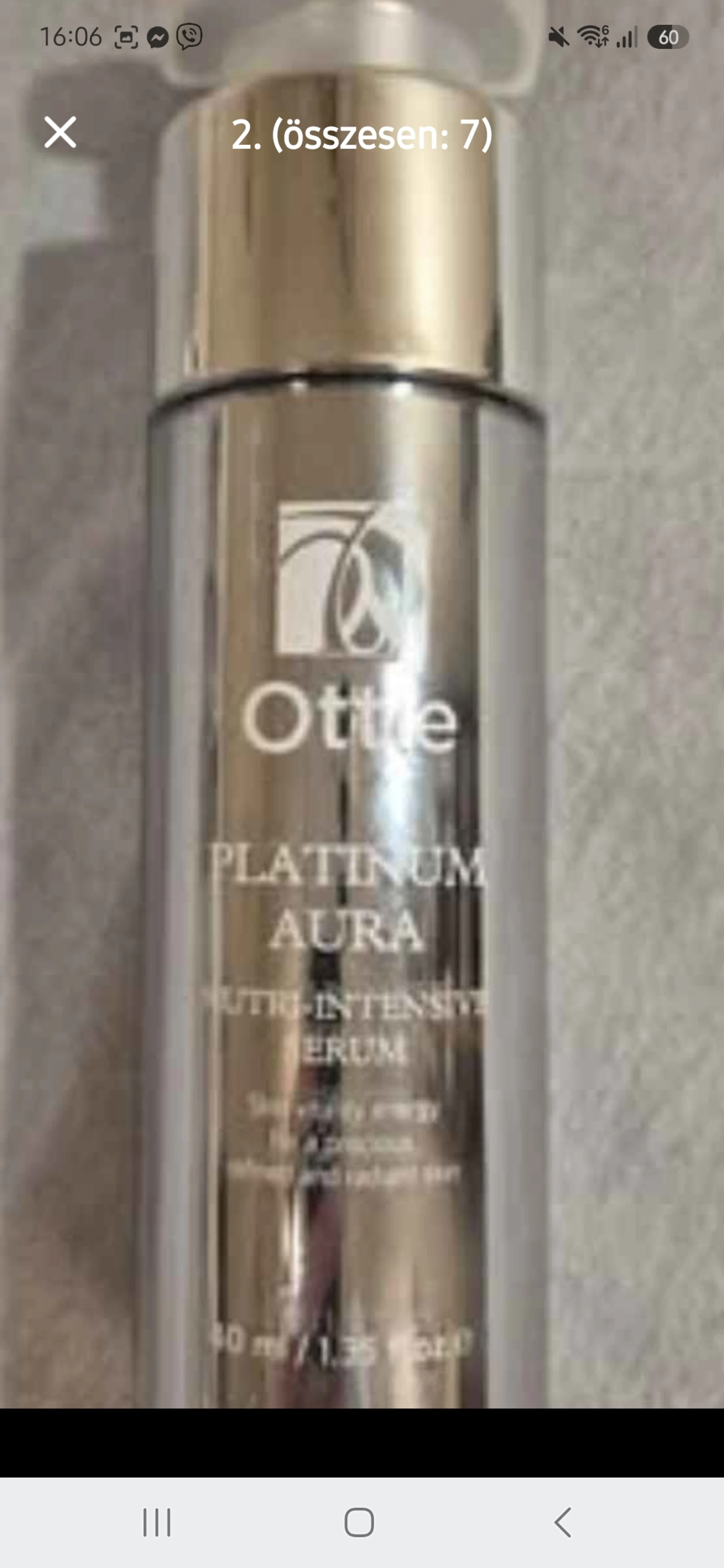 OTTIE Platinum Aura Ultimate kapszulás öregedésgátló krém platinával és kaviár kivonattal
