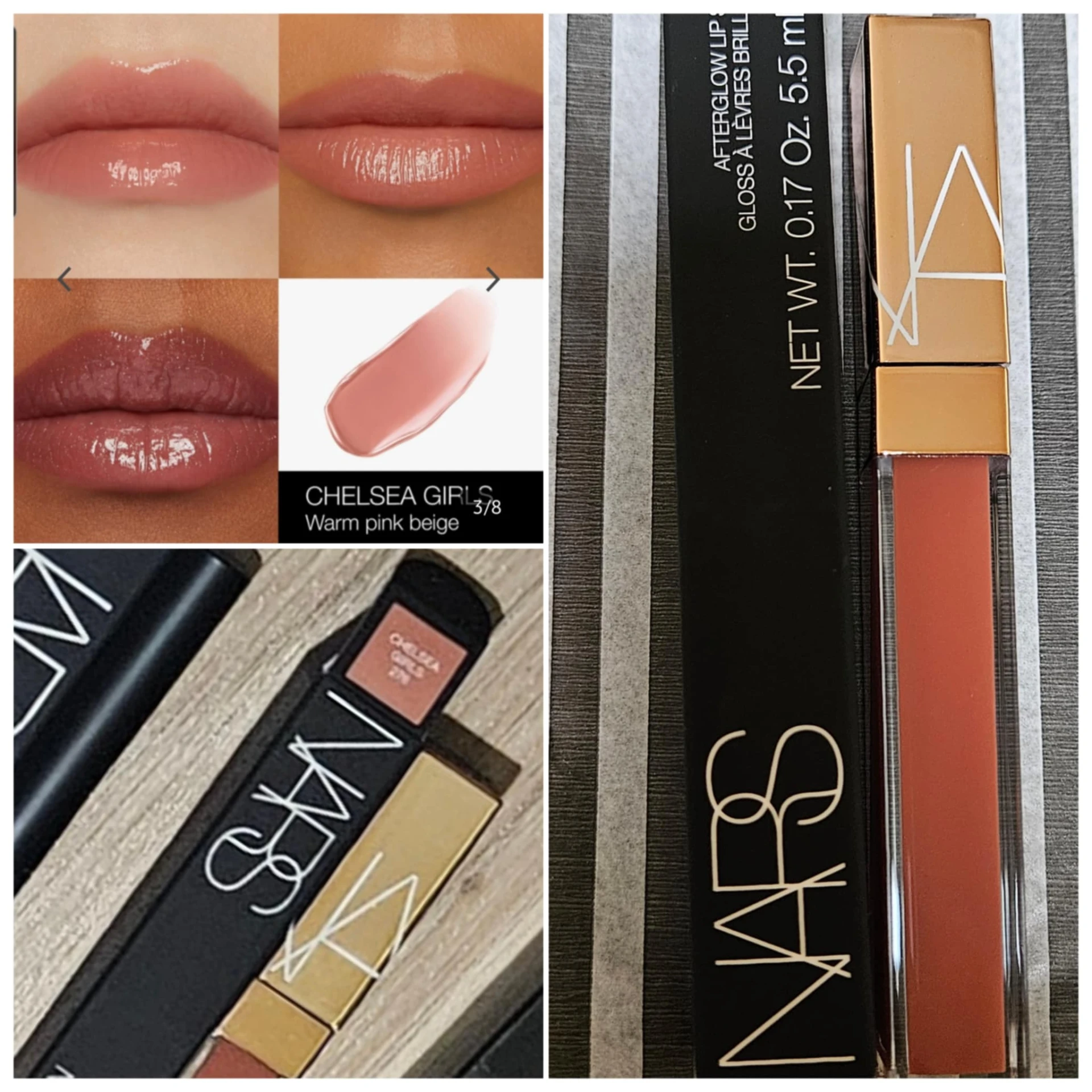 NARS Afterglow Liquid LIP SHINE Chelsea Girls