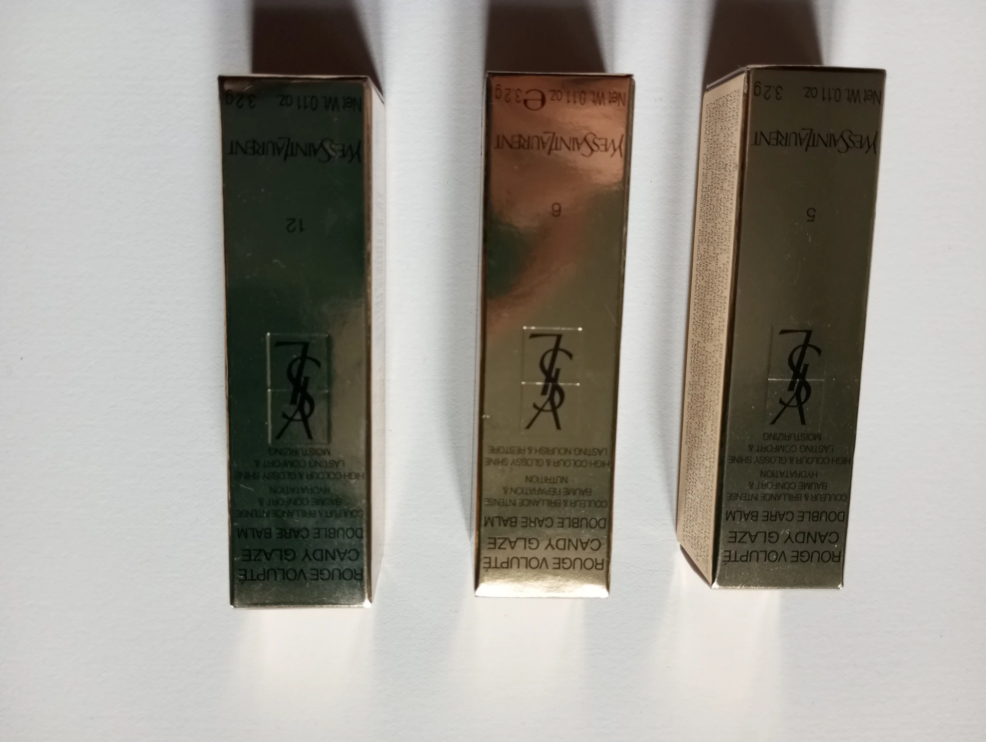 Yves Saint Laurent Loveshine Candy Glaze Lipstick 5, 6 és 12