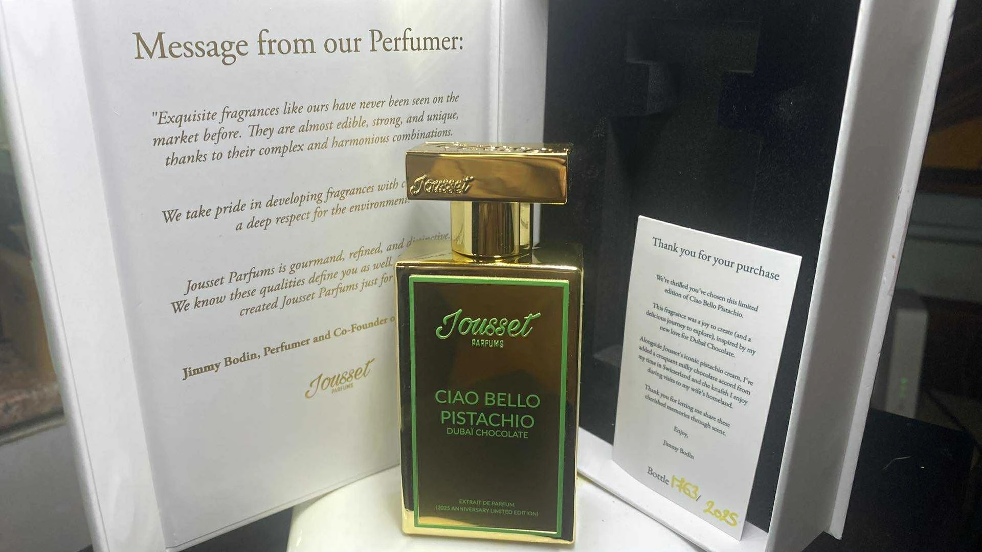 Jousset Parfums - Ciao Bello Pistachio - Dubaï Chocolate (5th Anniversary Limited Edition)