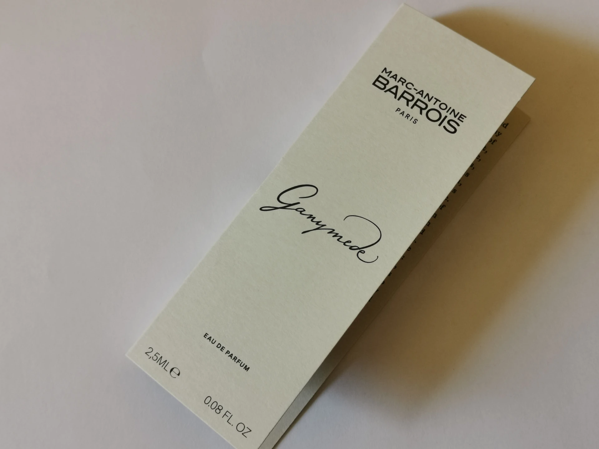 Marc-Antoine Barrois Paris Ganymede EDP gyári minta