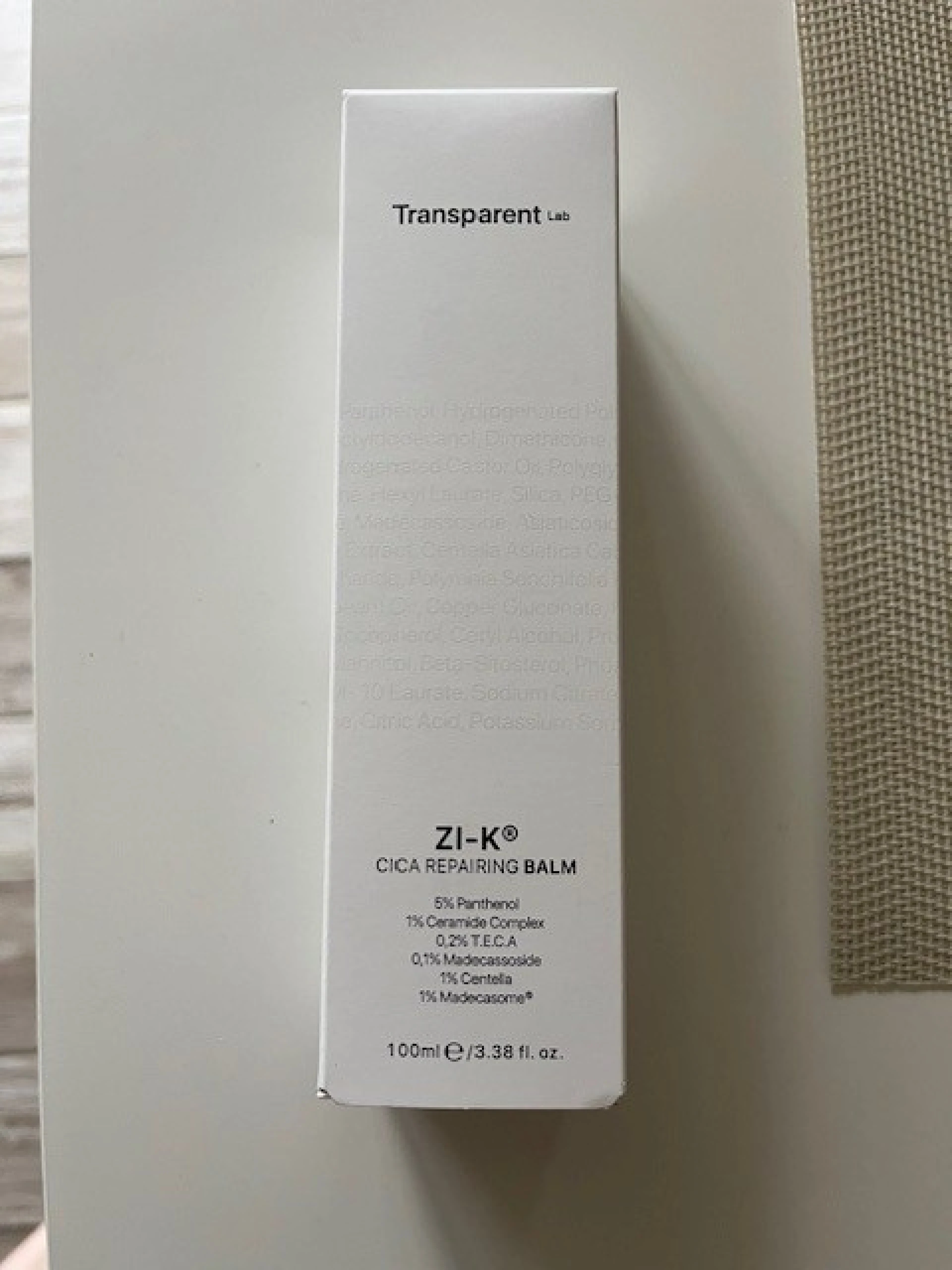 Transparent Lab ZI-K® CICA Repairing regeneráló balzsam