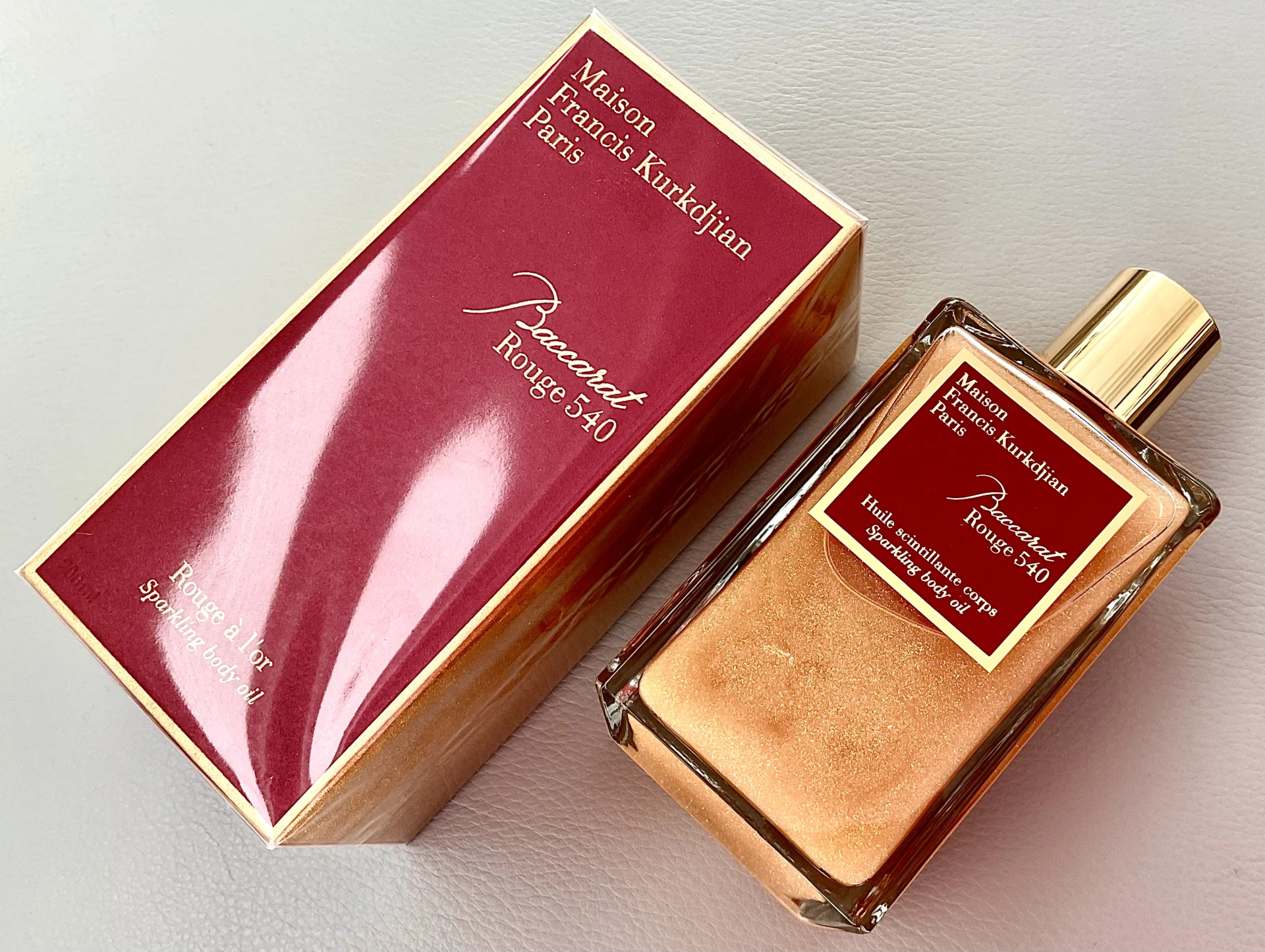 ÜVEGÉBEN! Maison Francis Kurkdjian Baccarat Rouge 540 Sparkling Body Oil🎁ajándék Baccarat Rouge 540 EDP illatmintával❤️💛
