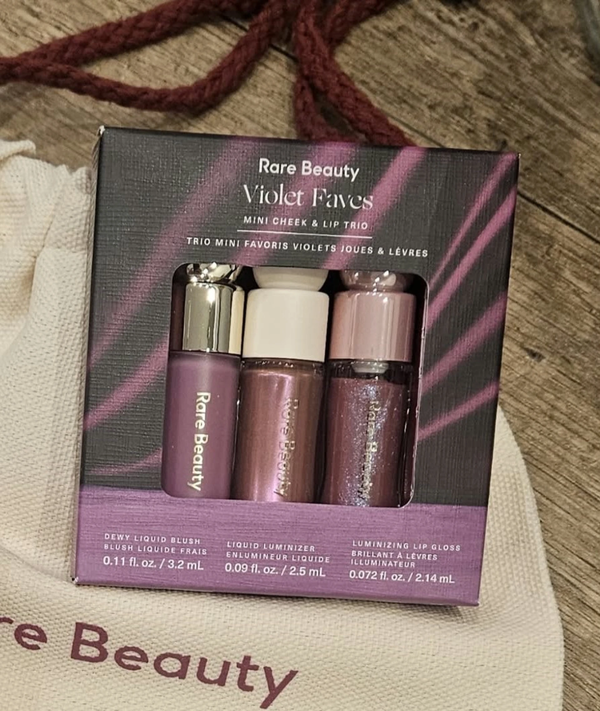 RARE BEAUTY Violet Faves Mini Cheek & Lip Trio